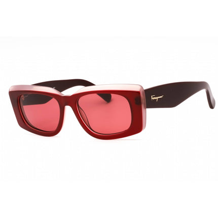 Salvatore Ferragamo Women's Sunglasses - Burgundy Rectangular Frame | SF1079S 614 ,