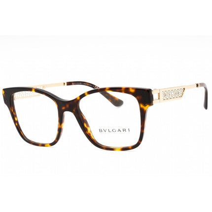 Bvlgari Women's Eyeglasses - Havana Plastic Full Rim Cat Eye Shape Frame | 0BV4213 504 ,