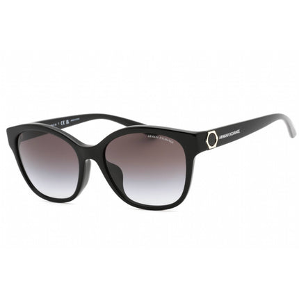 Armani Exchange Women's Sunglasses - Shiny Black Cat Eye Frame | 0AX4127SF 81588G ,