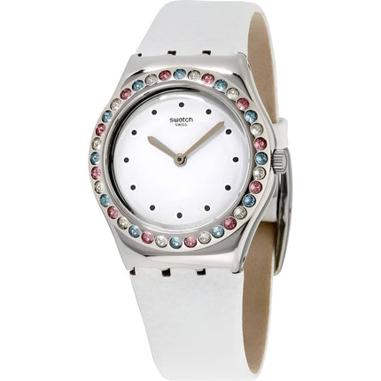 Swatch Women's Watch - Irony After Dinner White Dial Silicone Rubber Strap | YLS201 ,