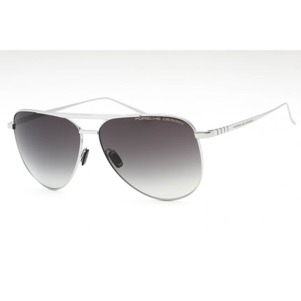 Porsche Men's Sunglasses - Palladium Metal Aviator Frame Smoke Gradient Lens | P8929 C ,