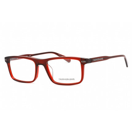 Calvin Klein Jeans Men's Eyeglasses - Crystal Oxblood Rectangular Frame | CKJ19526 601 ,