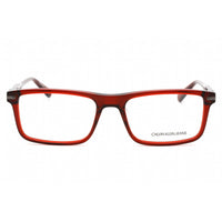 Calvin Klein Jeans Men's Eyeglasses - Crystal Oxblood Rectangular Frame | CKJ19526 601 ,
