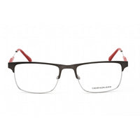 Calvin Klein Jeans Men's Eyeglasses - Matte Gunmetal/Red Metal Frame | CKJ21202 009 ,