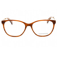 Calvin Klein Jeans Unisex Eyeglasses - Amber Horn/Beige Cat Eye Frame | CKJ481 244 ,