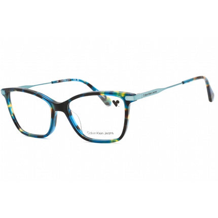 Calvin Klein Jeans Unisex Eyeglasses - Blue Havana Rectangular Frame | CKJ21632 233 ,