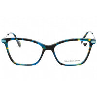 Calvin Klein Jeans Unisex Eyeglasses - Blue Havana Rectangular Frame | CKJ21632 233 ,