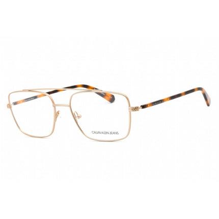 Calvin Klein Jeans Unisex Eyeglasses - Matte Light Gold Metal Frame | CKJ19309 716 ,