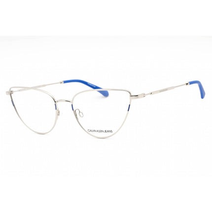 Calvin Klein Jeans Women's Eyeglasses - Silver Cat Eye Metal Frame | CKJ20219 045 ,