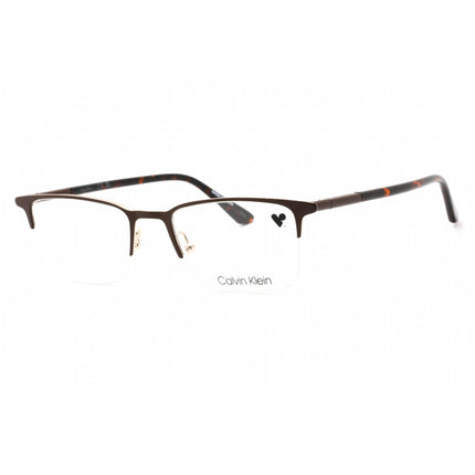 Calvin Klein Men's Eyeglasses - Clear Demo Lens Brown Rectangular Frame | CK22118 200 ,