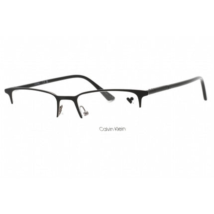 Calvin Klein Men's Eyeglasses - Matte Black Half Rim Rectangular Frame | CK22118 002 ,