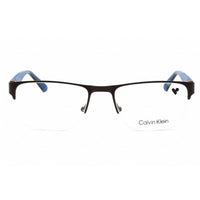 Calvin Klein Men's Eyeglasses - Matte Brown Half Rim Frame Clear Lens | CK21304 201 ,