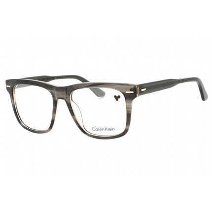 Calvin Klein Men's Eyeglasses - Striped Grey Full Rim Rectangular Frame | CK22538 023 ,