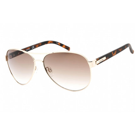 Calvin Klein Retail Unisex Sunglasses - Golden Full Rim Aviator Frame | R356S 718 ,