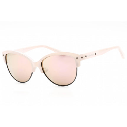 Calvin Klein Retail Women's Sunglasses - Milky Blush Full Rim Cat Eye | R728S 682 ,