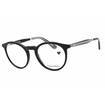 Calvin Klein Unisex Eyeglasses - Black Round Plastic Frame Clear Lens | CK23515 001 ,