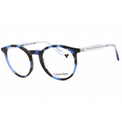 Calvin Klein Unisex Eyeglasses - Blue Havana Round Frame Clear Lens | CK23515 460 ,