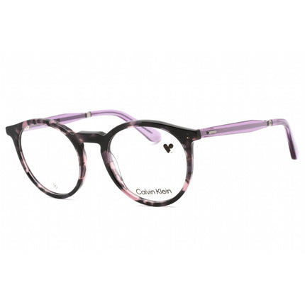 Calvin Klein Unisex Eyeglasses - Violet Havana Round Frame Clear Lens | CK23515 528 ,