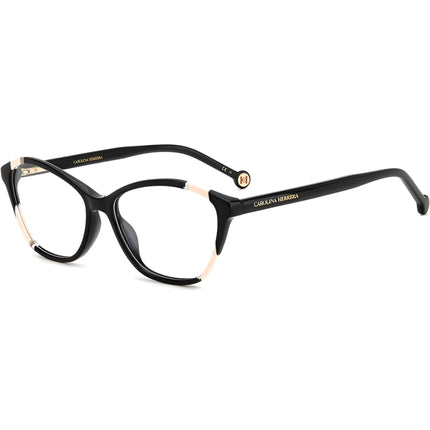 Carolina Herrera Women's Eyeglasses - Black Nude Plastic Cat Eye Frame | HER 0122 0KDX ,