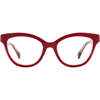 Carolina Herrera Women's Eyeglasses - Burgundy Cat Eye Frame Demo Lens | CH 0017 0LHF ,