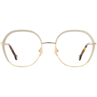 Carolina Herrera Women's Eyeglasses - Gold Ivory Metal Frame Demo Lens | HER 0099 0Y3R ,