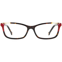 Carolina Herrera Women's Eyeglasses - Havana Red Plastic Cat Eye Frame | HER 0114 0O63 ,