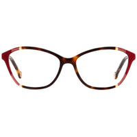 Carolina Herrera Women's Eyeglasses - Havana Red Plastic Cat Eye Frame | HER 0122 0O63 ,