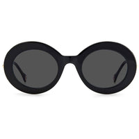 Carolina Herrera Women's Sunglasses - Black Round Frame Grey Lens | CH 0020/s 0807 ,