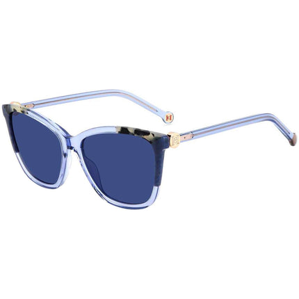 Carolina Herrera Women's Sunglasses - Blue Havana Cat Eye Frame | CH 0052/S 0YGF ,