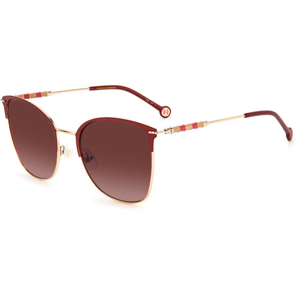 Carolina Herrera Women's Sunglasses - Burgundy Gold Cat Eye Frame | CH 0036/S 0YK9 ,