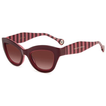 Carolina Herrera Women's Sunglasses - Burgundy Pink Cat Eye Frame | HER 0086/S 00T5 ,