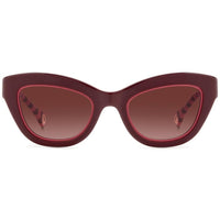 Carolina Herrera Women's Sunglasses - Burgundy Pink Cat Eye Frame | HER 0086/S 00T5 ,