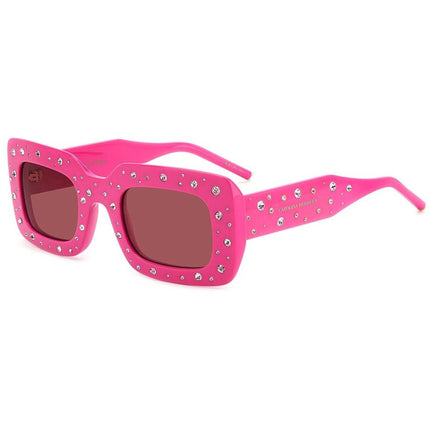 Carolina Herrera Women's Sunglasses - Fuchsia Rectangular Frame | HER 0131/S 0MU1 ,