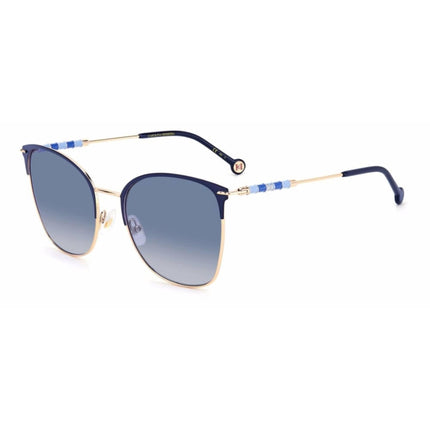 Carolina Herrera Women's Sunglasses - Gold Blue Cat Eye Frame | CH 0036/S 0LKS/DG ,