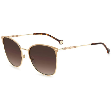 Carolina Herrera Women's Sunglasses - Gold Nude Metal Cat Eye Frame | CH 0036/S 0BKU ,