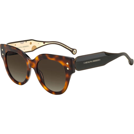 Carolina Herrera Women's Sunglasses - Havana Cat Eye Full Rim Frame | CH 0008/S 005L ,
