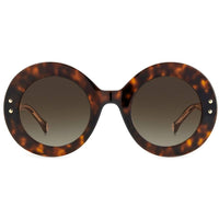 Carolina Herrera Women's Sunglasses - Havana Round Full Rim Frame | HER 0081/s 0086 ,