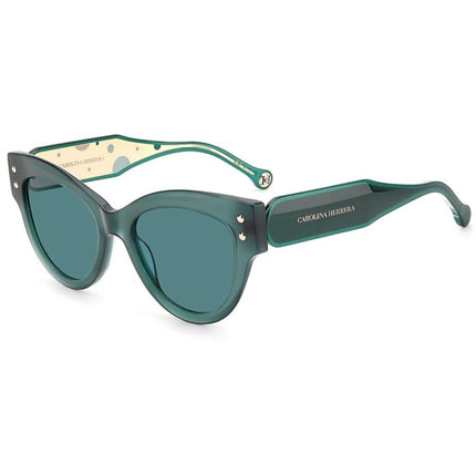 Carolina Herrera Women's Sunglasses - Teal Cat Eye Frame Blue Lens | CH 0009/S 0ZI9 ,