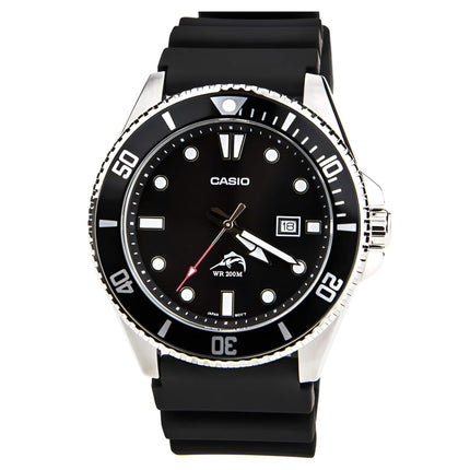 Casio Men's Sports Black Dial Black Resin Strap Dive Watch | MDV106-1A ,