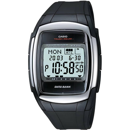 Casio Men's Digital Watch - Databank Tough Solar Grey Dial Resin Strap | DBE-30-1A ,