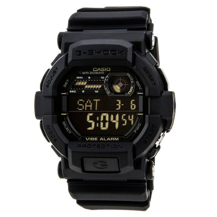 Casio Men's Digital Watch - G-Shock Vibration Alarm Black Dial Resin Strap | GD350-1B ,