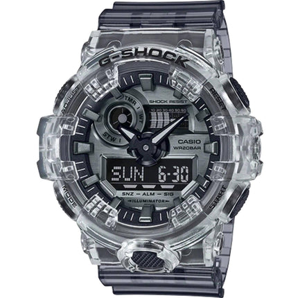 Casio Men's Dive Watch - G-Shock Grey Transparent Strap Shock Resistant | GA700SK-1A ,