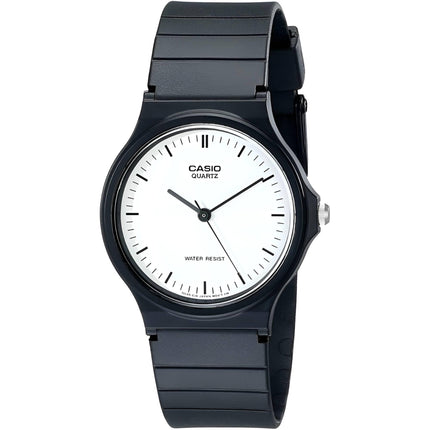 Casio Men's Watch - Classic Quartz White Dial Black Resin Strap | MQ24-7E ,
