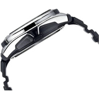 Casio Men's Watch - Databank World Time Black Resin Strap Analog Digital | AQ-180W-1B ,