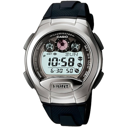 Casio Men's Watch - E-Data Memory Digital Dial Black Rubber Strap | W-755-1A ,