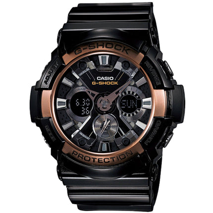 Casio Men's Watch - G-Shock Analog-Digital Dial Black Resin Strap | GA200RG-1A ,