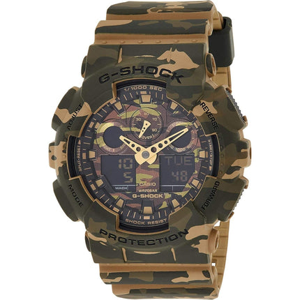 Casio Men's Watch - G-Shock Analog-Digital Dial Camouflage Strap | GA-100CM-5ACR ,