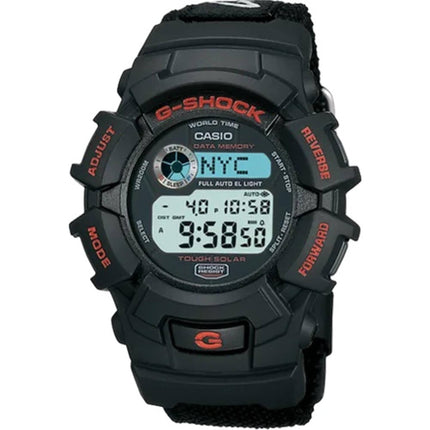 Casio Men's Watch - G-Shock Solar Power Digital Dial Black Nylon Strap | G2300B-1V ,