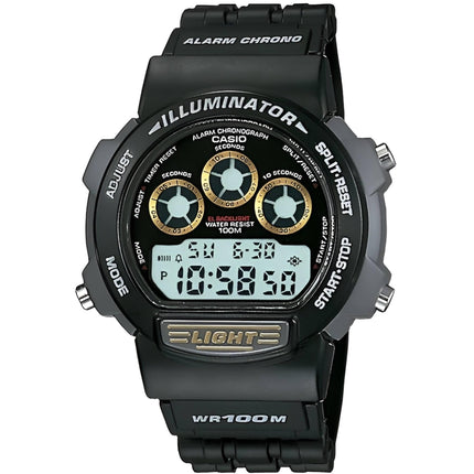 Casio Men's Watch - Illuminator Digital Sports Black Resin Strap | W-727H-1V ,