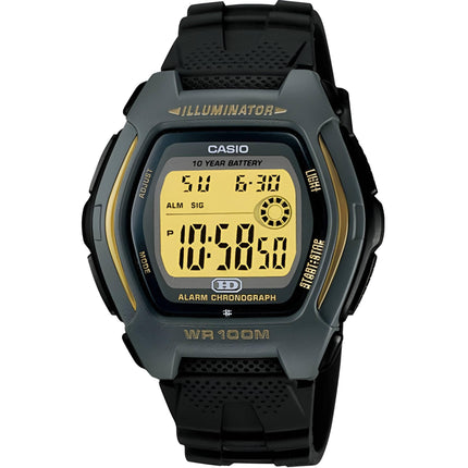 Casio Men's Watch - Illuminator Yellow and Grey Digi Dial Black Strap | HDD-600G-9 ,